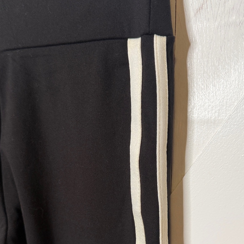 Love Tree Black Flare Pants with White Side Stripes - Picture 12 of 15